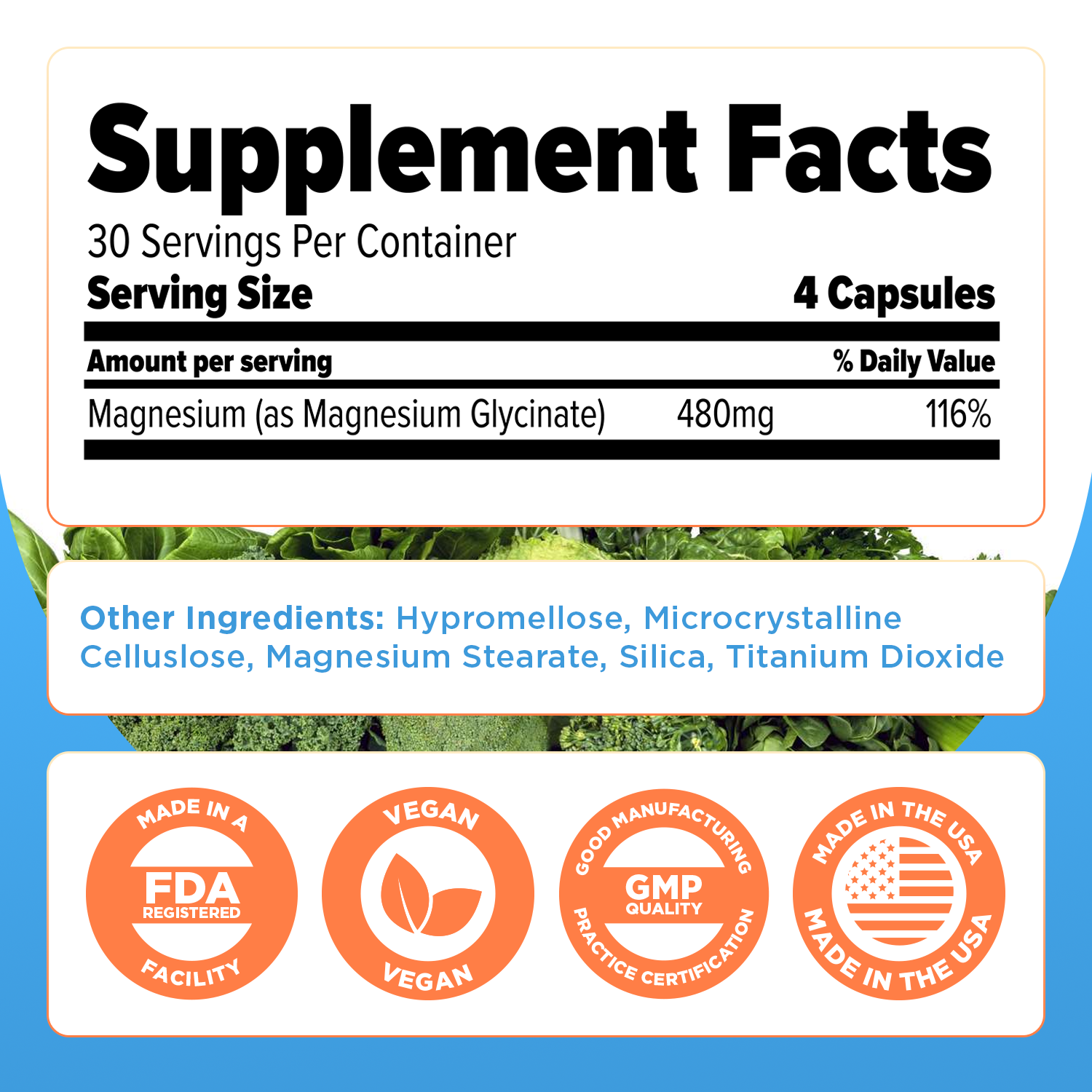 Magnesium Glycinate 480 120vcap
