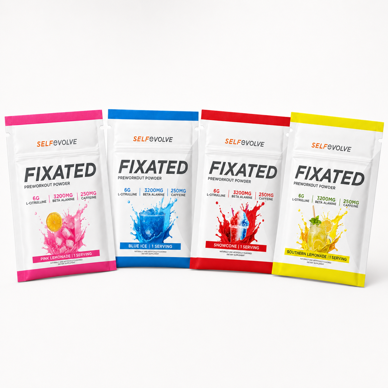 selfevolve Fixated four flavor single serving bundle