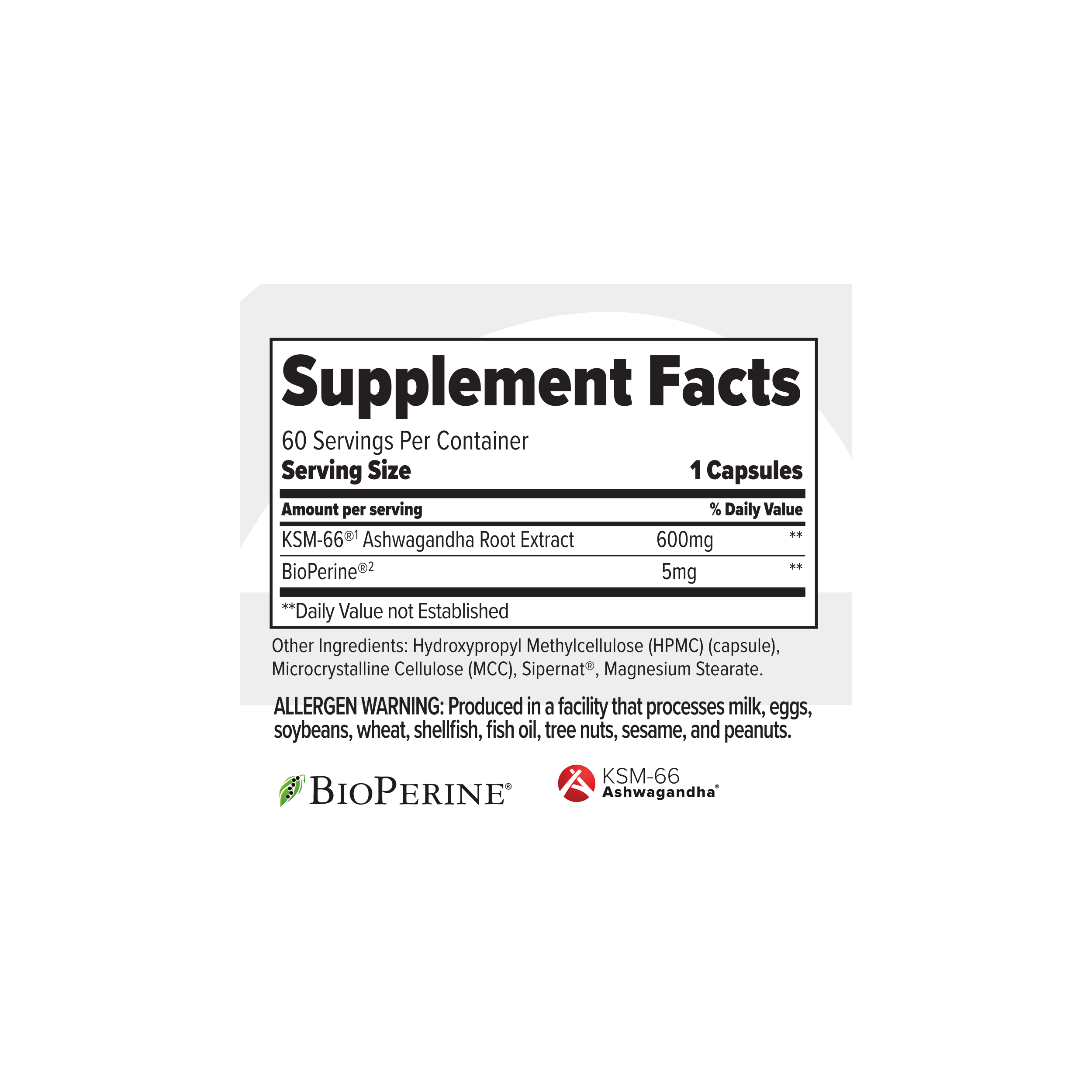 Ashwagandha Root KSM-66 60vcap