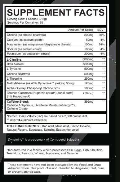 PreFix - Advanced PreWorkout featuring Dynamine