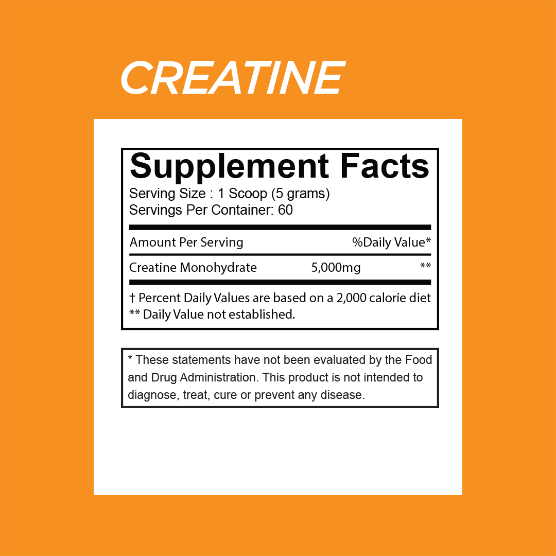 Self Evolve Creatine Monohydrate Supplement Facts