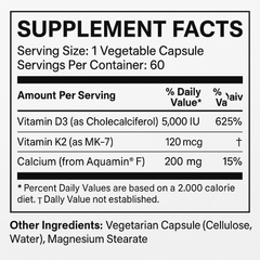 D3 K2 (MK7) Plus Calcium (Aquamin)