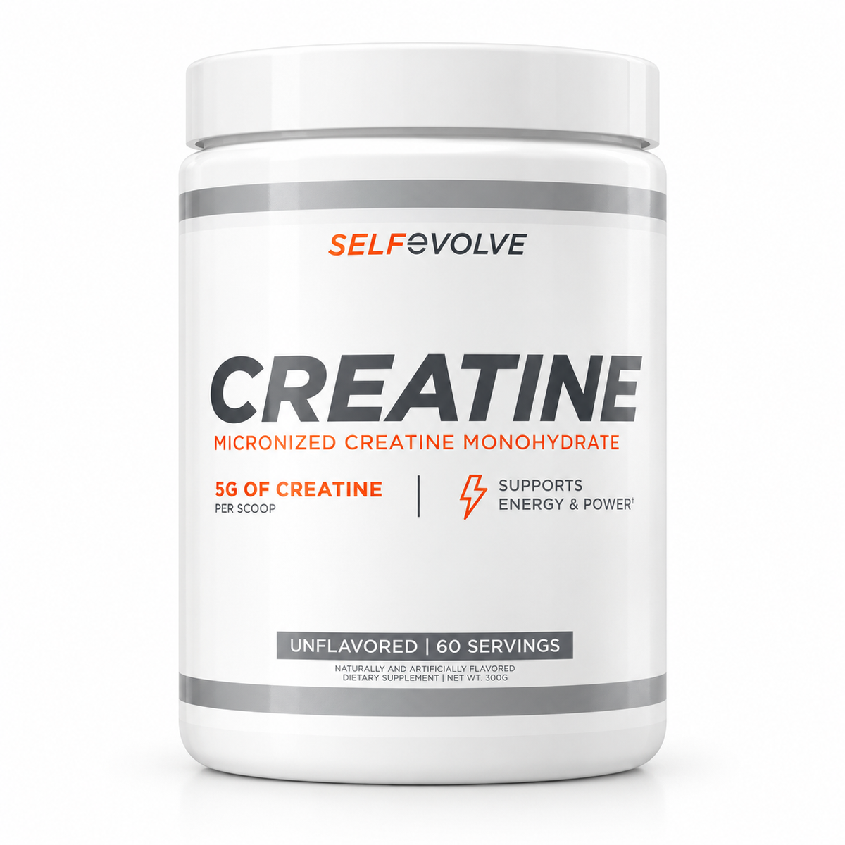 Self Evolve Creatine Monohydrate Unflavored - 60 Servings