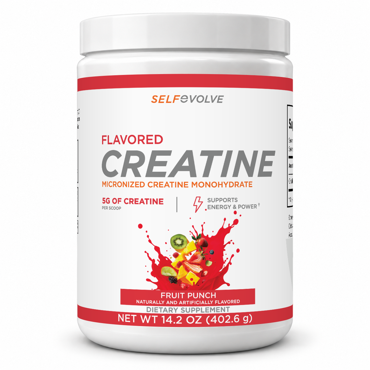 Fruit Punch - SelfEvolve Creatine Monohydrate bottle