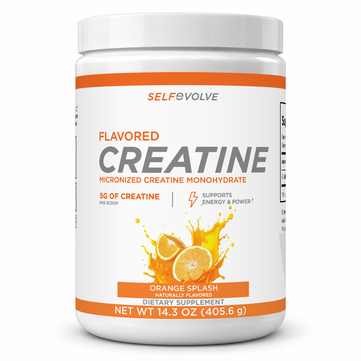Orange Splash - SelfEvolve Creatine Monohydrate bottle