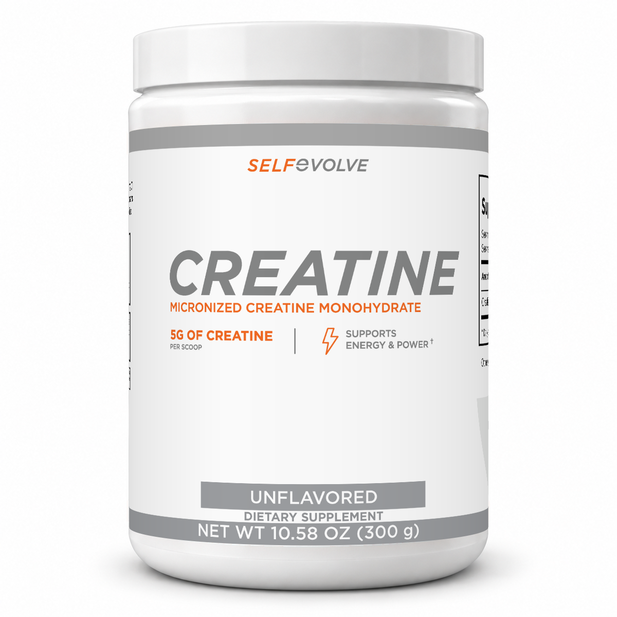 Unflavored - SelfEvolve Creatine Monohydrate bottle