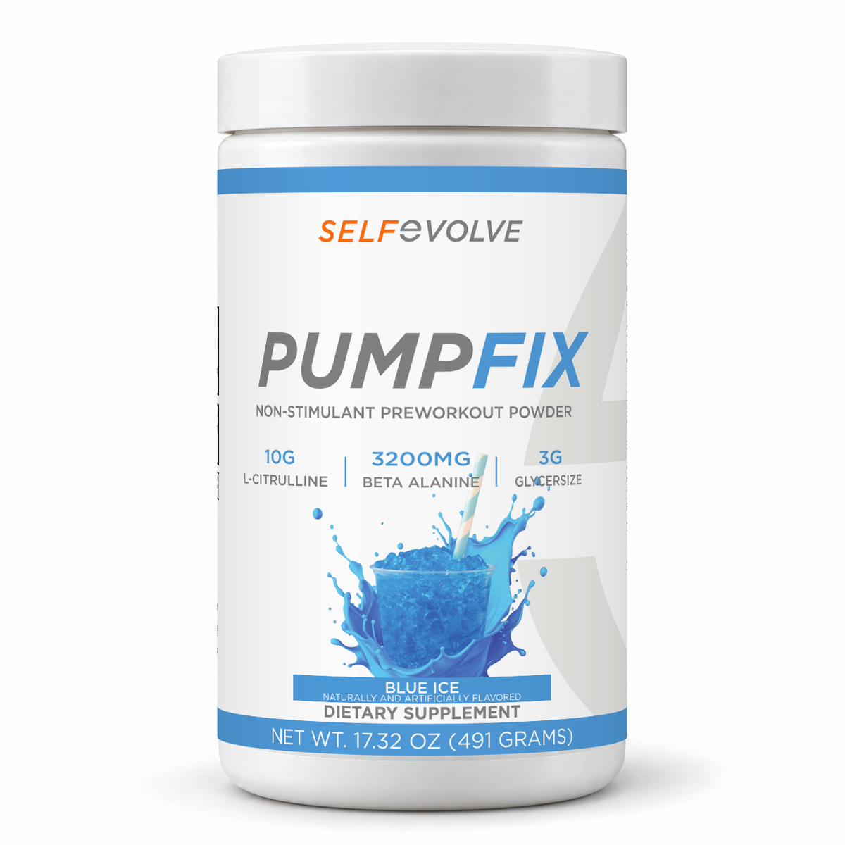 SelfEvolve PumpFix blue ice in the correct white 32 oz bottle