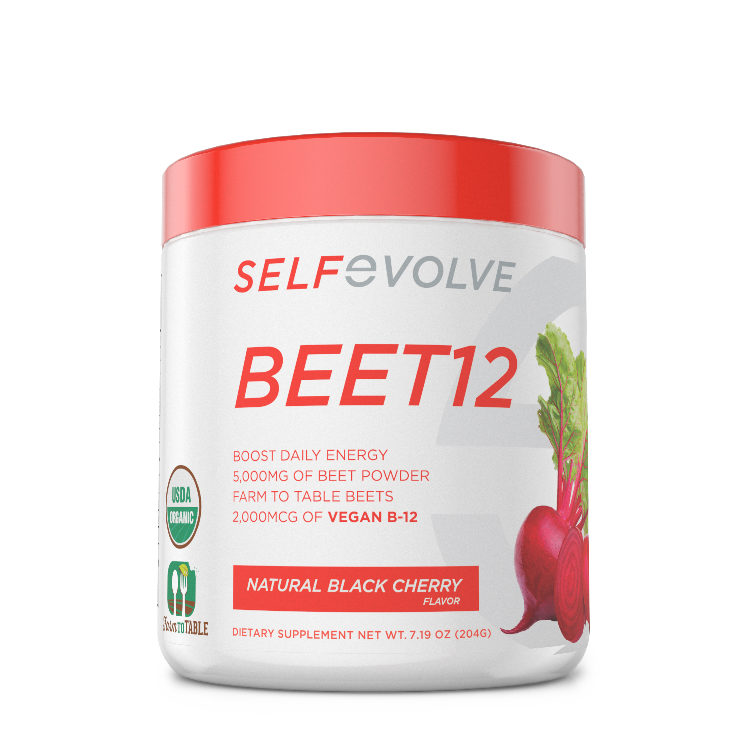 BEET12 - Organic Beet Powder + B-12 - 30srv. 1-Month Supply